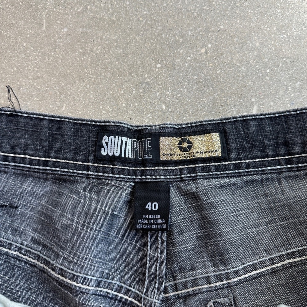 Vintage Grail Southpole Gold Tab Baggy Gray Jeans 38x30 - Picture 4 of 7